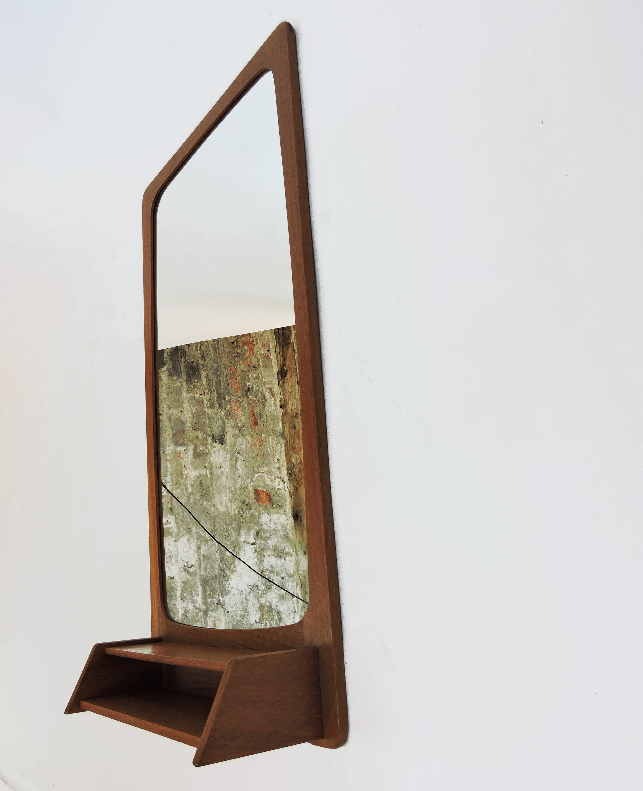 Mid-Century Danish Teak Mirror, 1960s