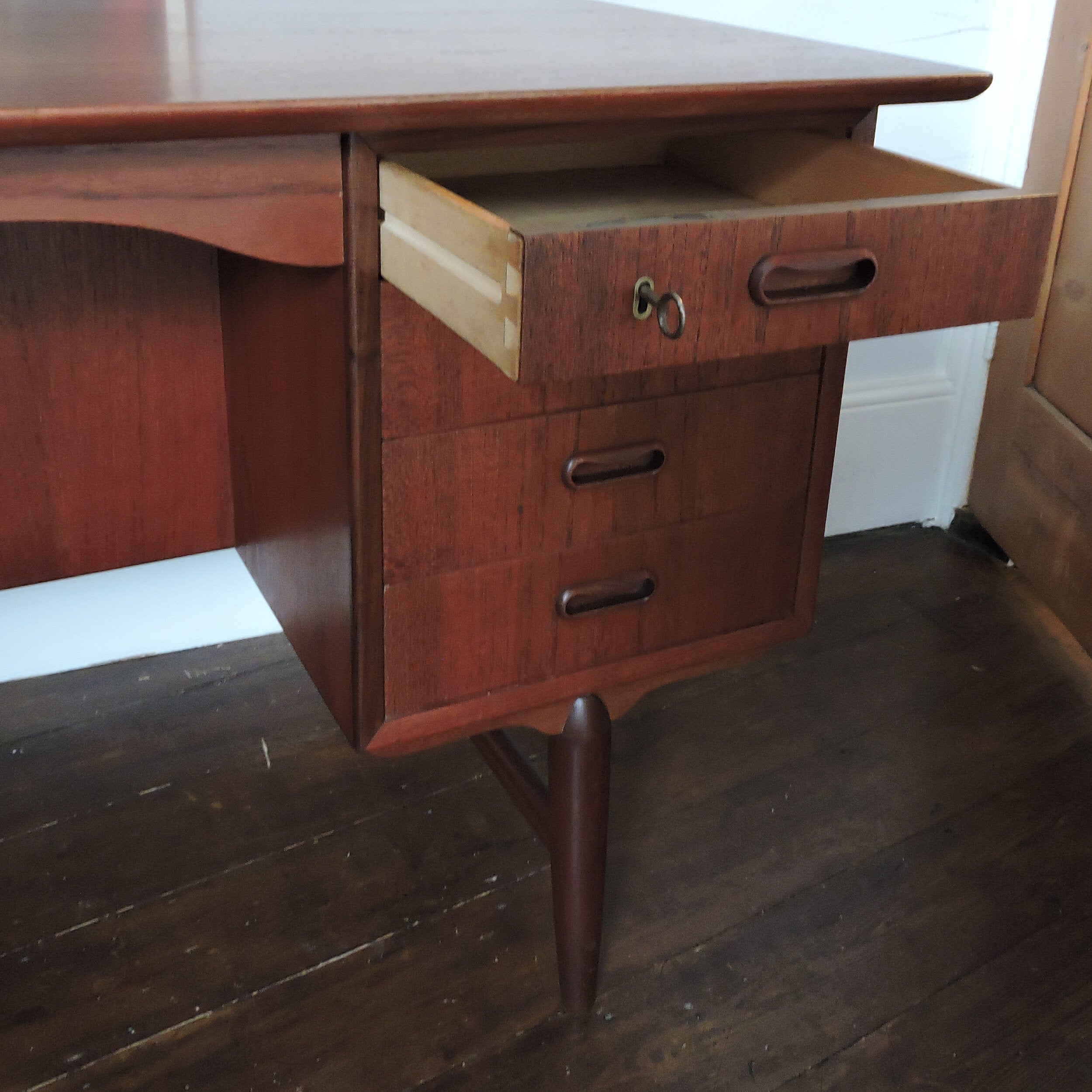 Mid-Century Danish Teak Desk, 1960s