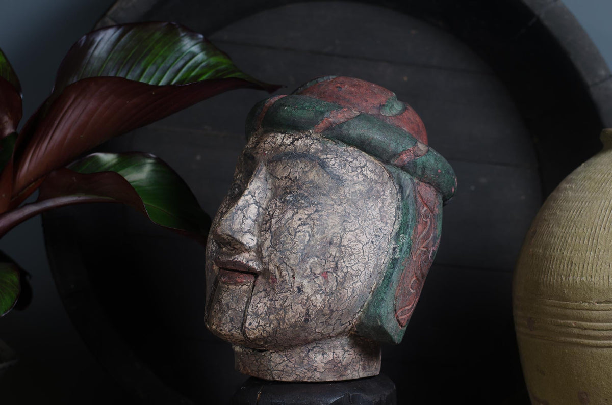 Finest Burmese puppet head sculptures - Various prices