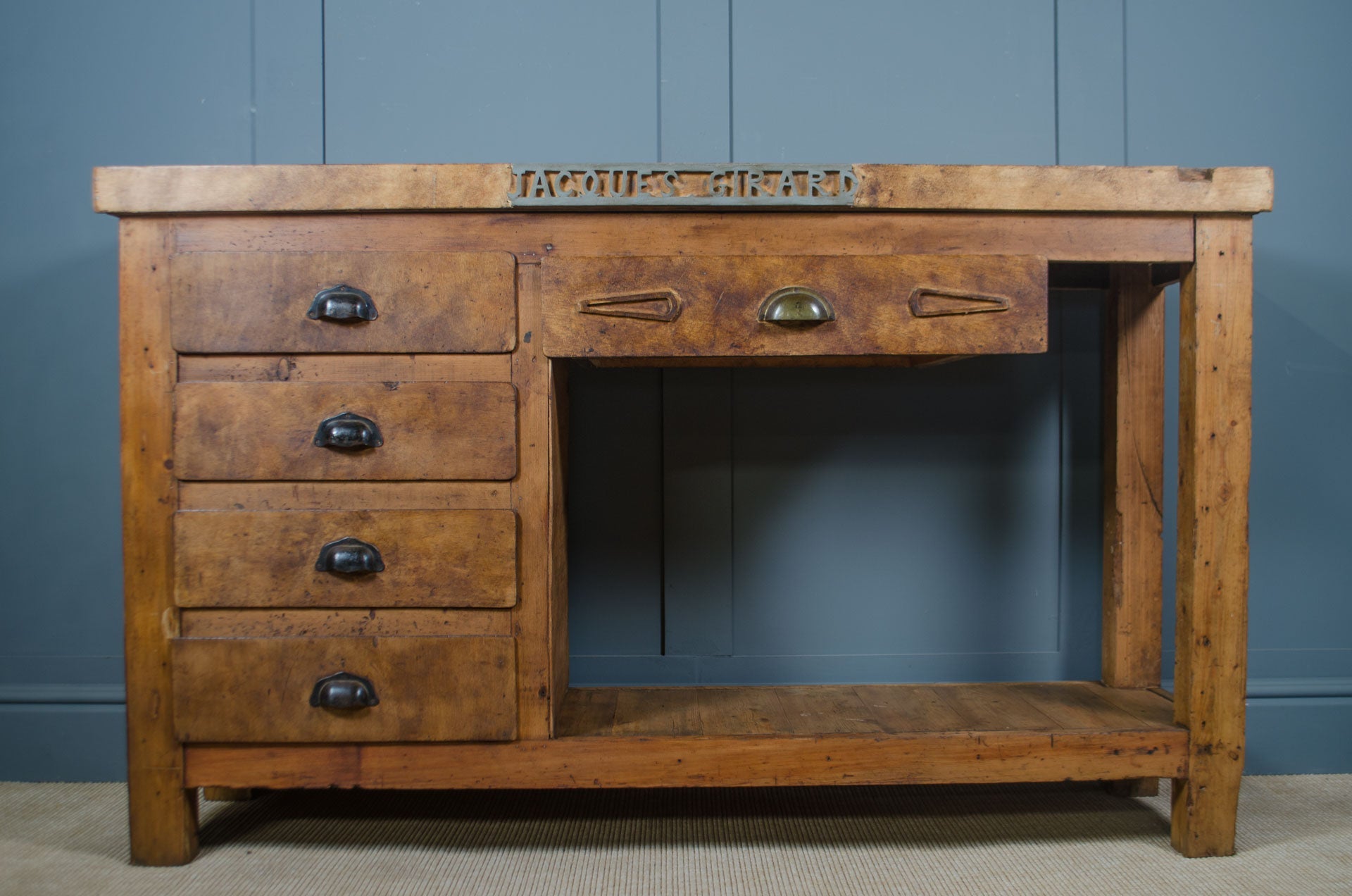 French blacksmiths workbench kitchen island