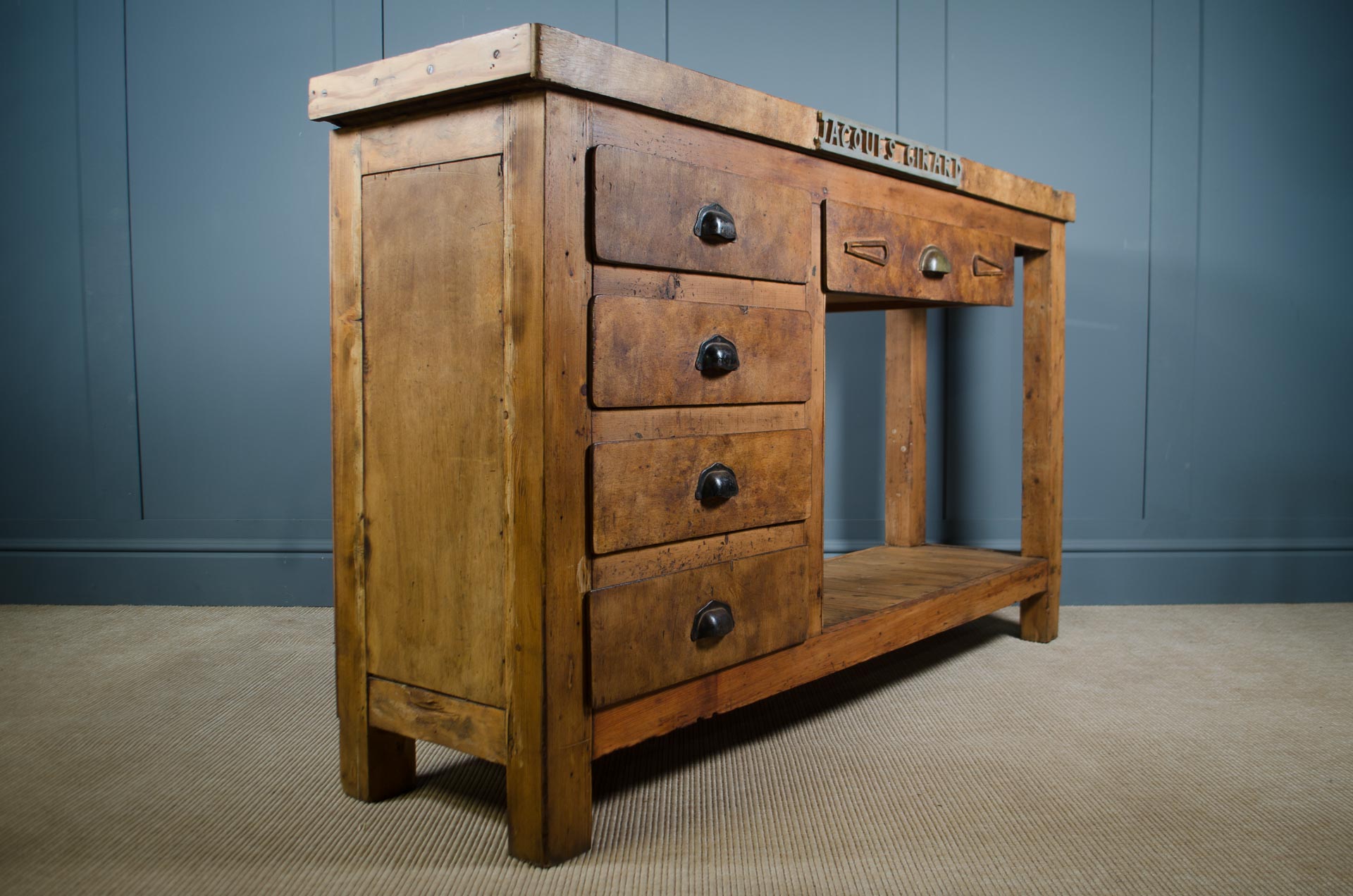 French blacksmiths workbench kitchen island