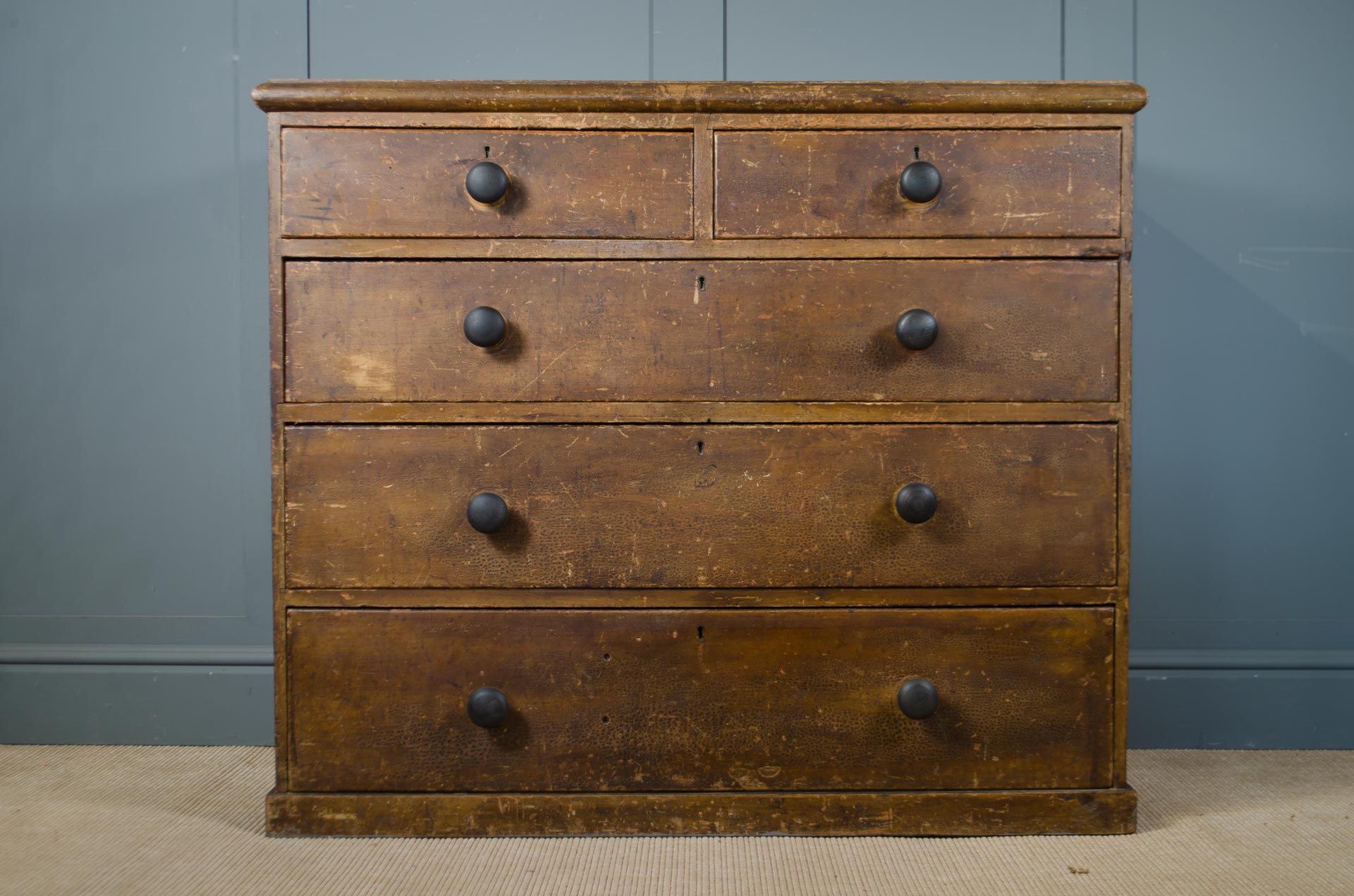 Victorian Rustic Pine Chest of Drawers