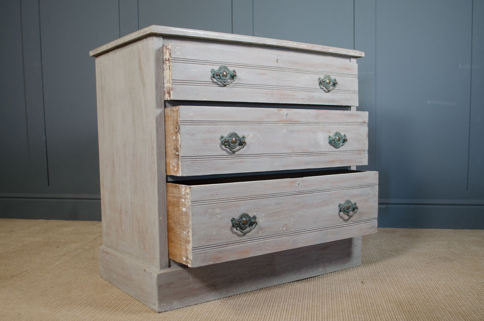 Lime washed drawers