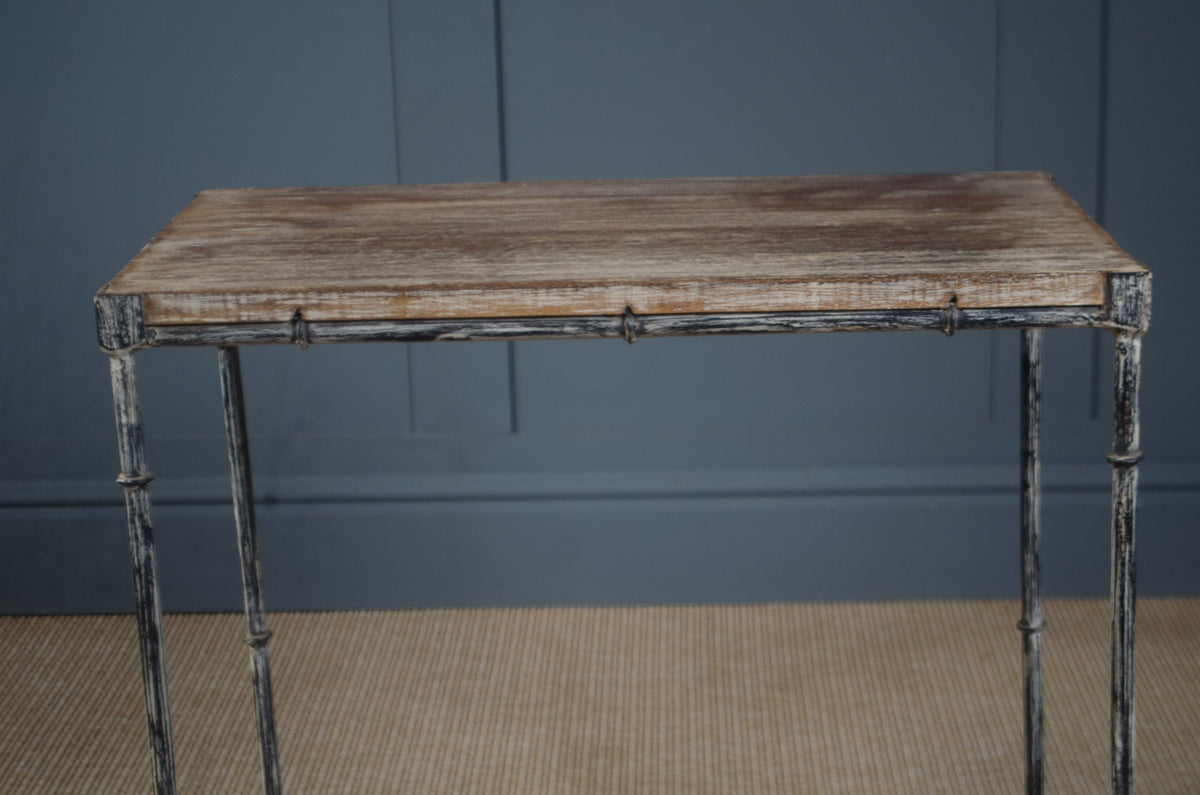 Pair of iron side tables