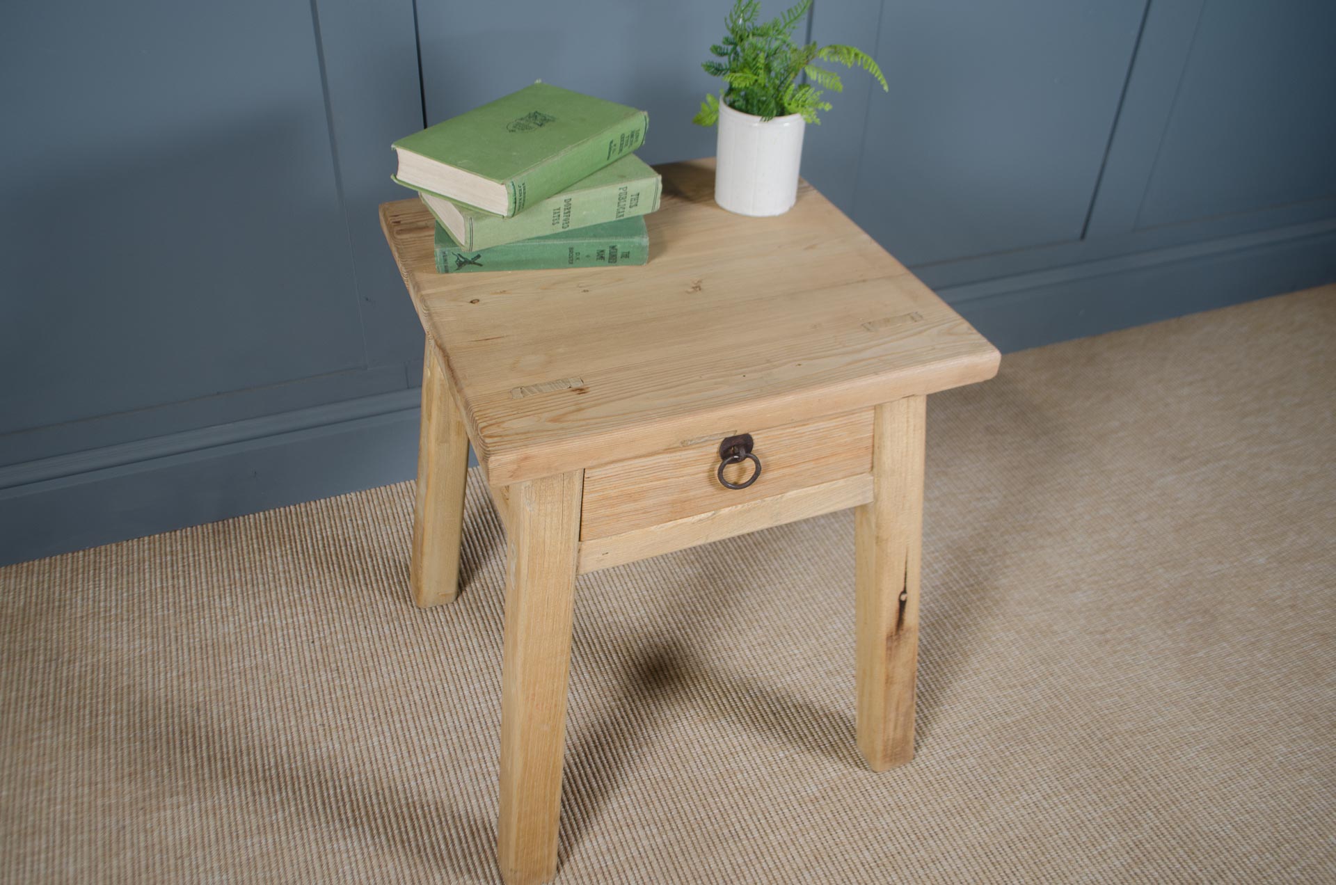 Pair of reclaimed wood side tables