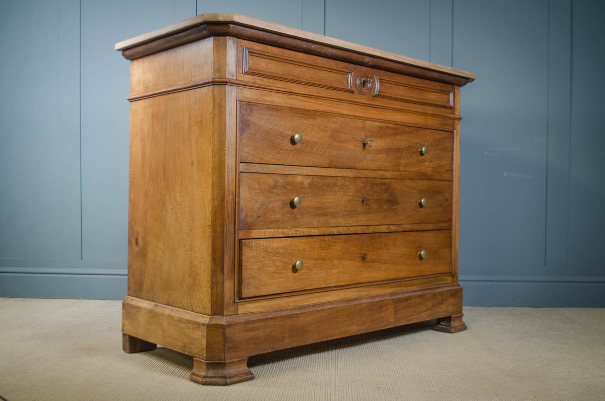 19th century French Ash Louis Philippe Chest of Drawers