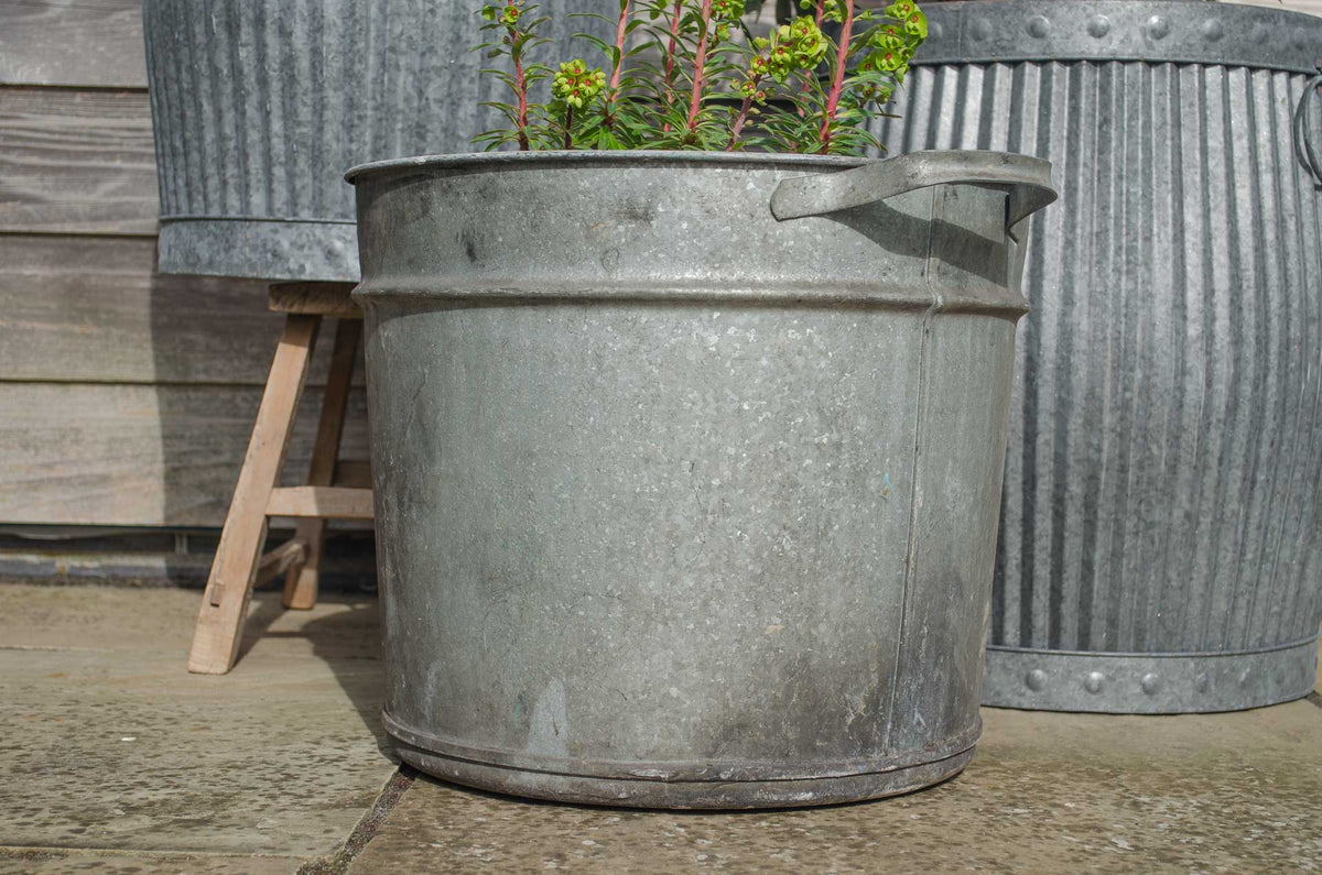Large French zinc bucket