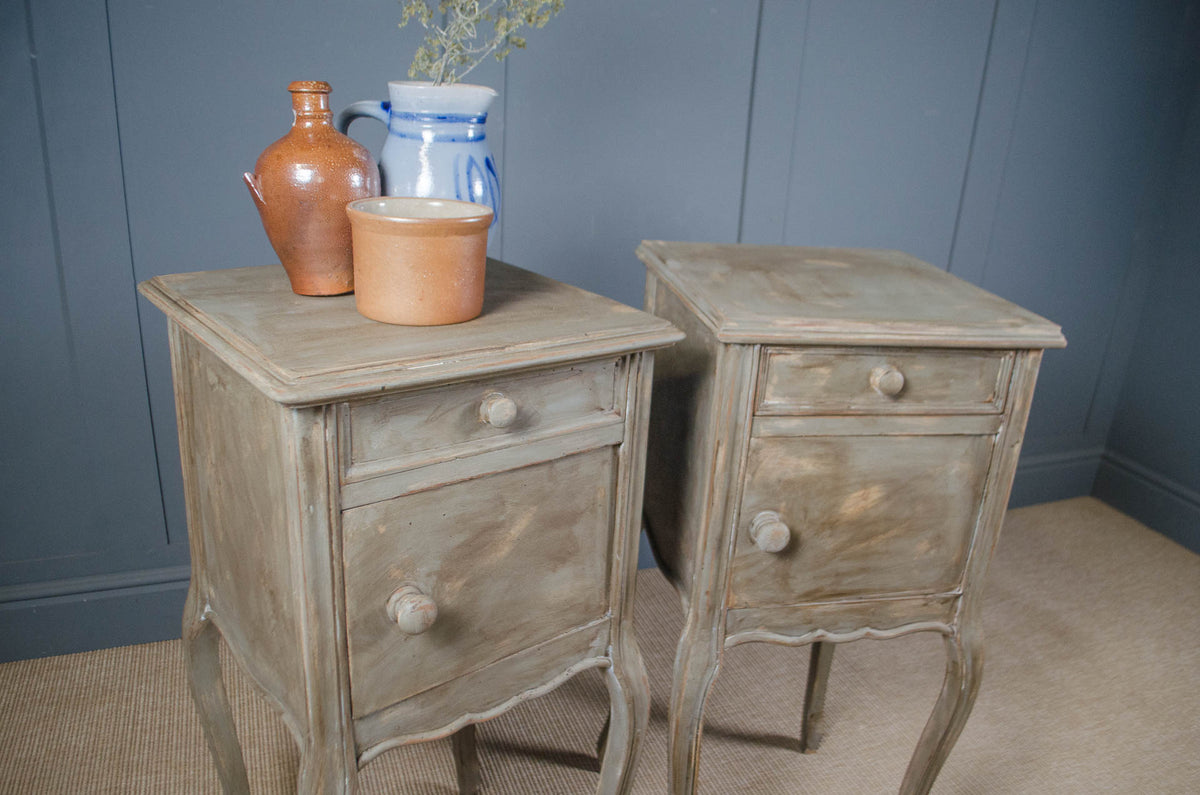 Pair of Painted Bedside Tables