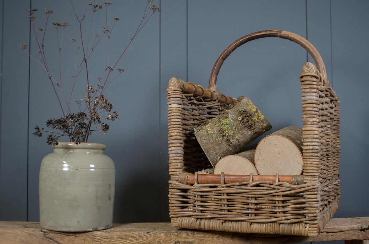Reclaimed Wicker Log Basket