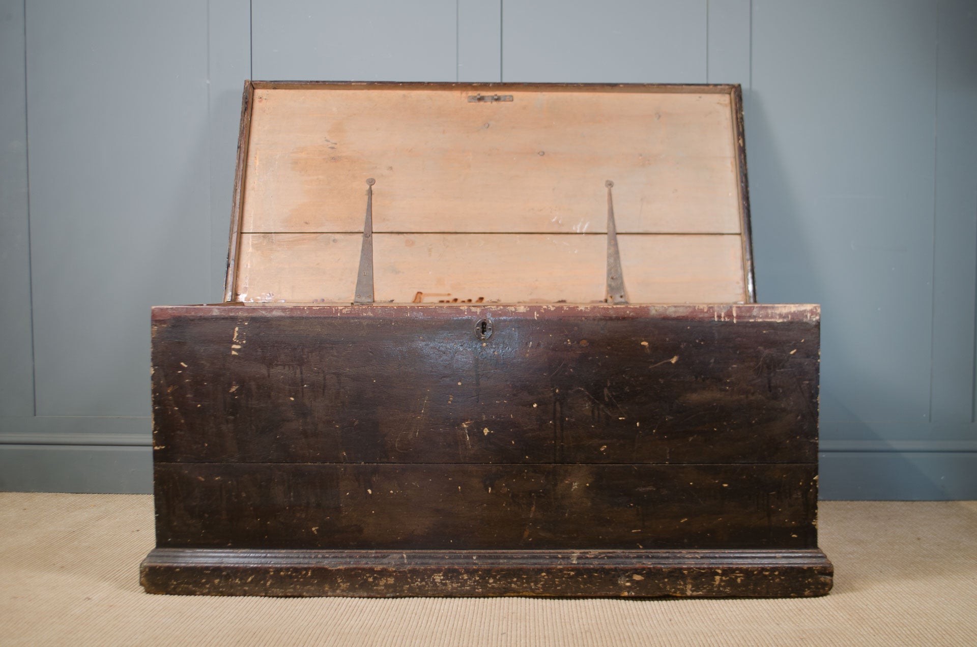 Original Painted Pine Storage Chest