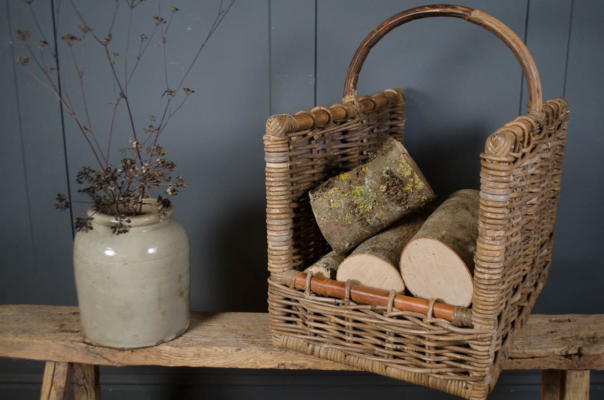 Reclaimed Wicker Log Basket
