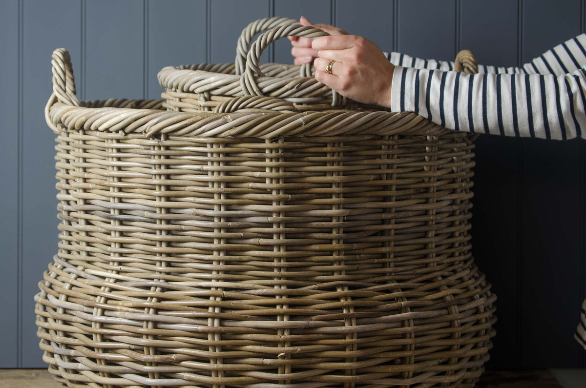 Pumpkin wicker baskets - 3 sizes