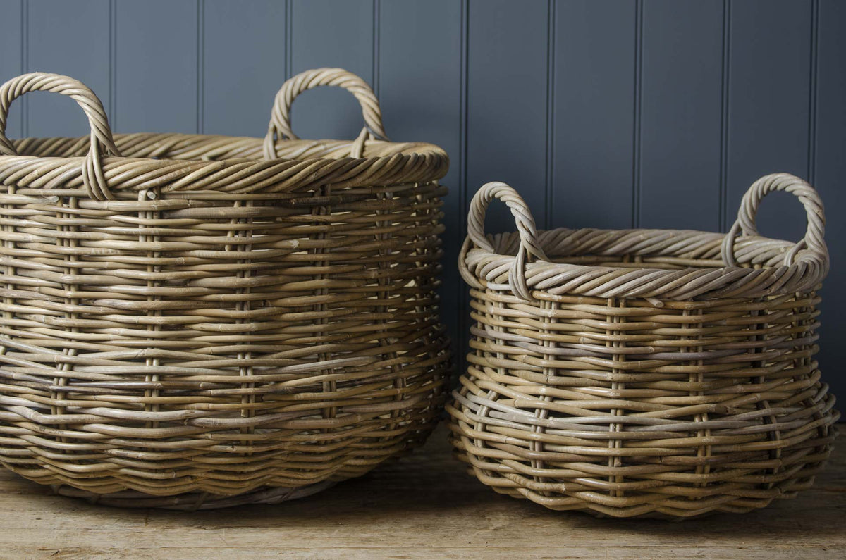 Pumpkin wicker baskets - 3 sizes