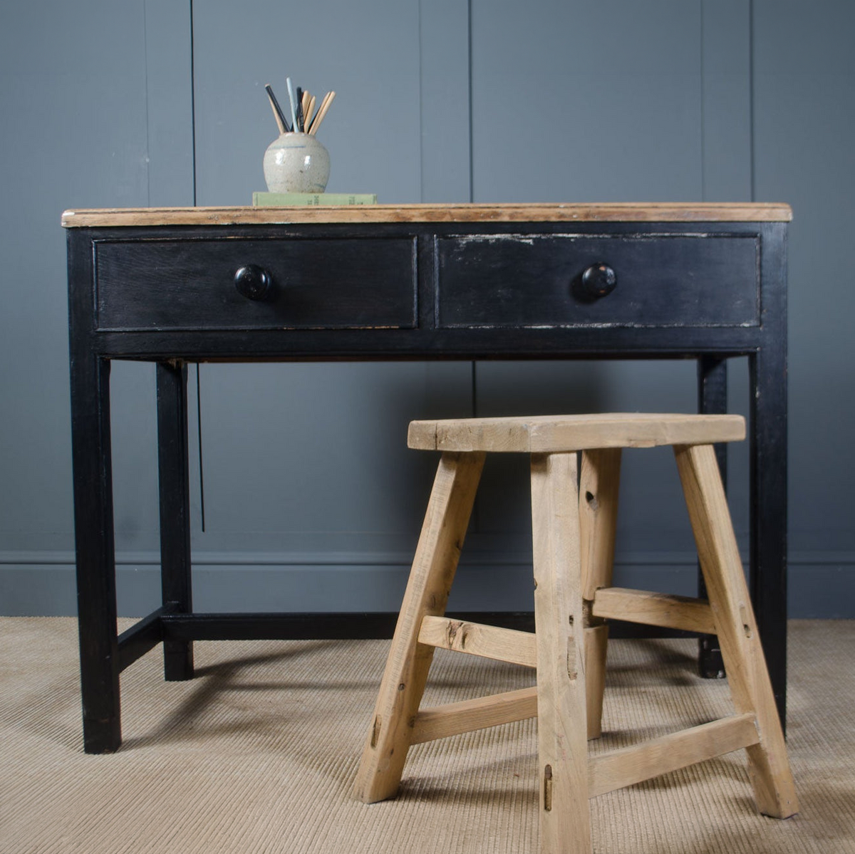 Edwardian Ebonised Desk