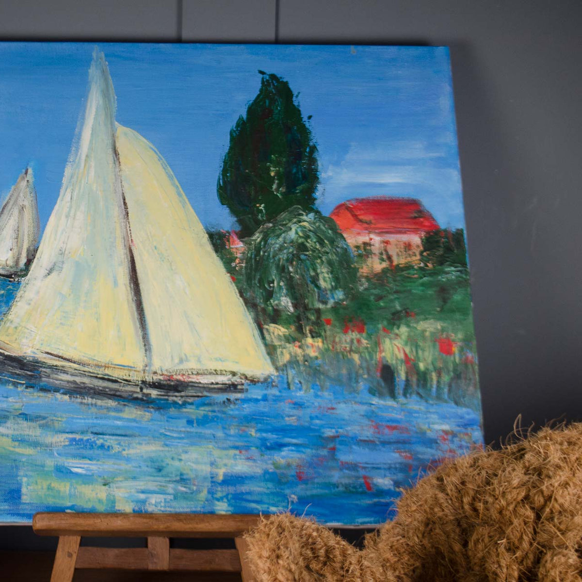 Sailing Boats Oil Painting on Canvas