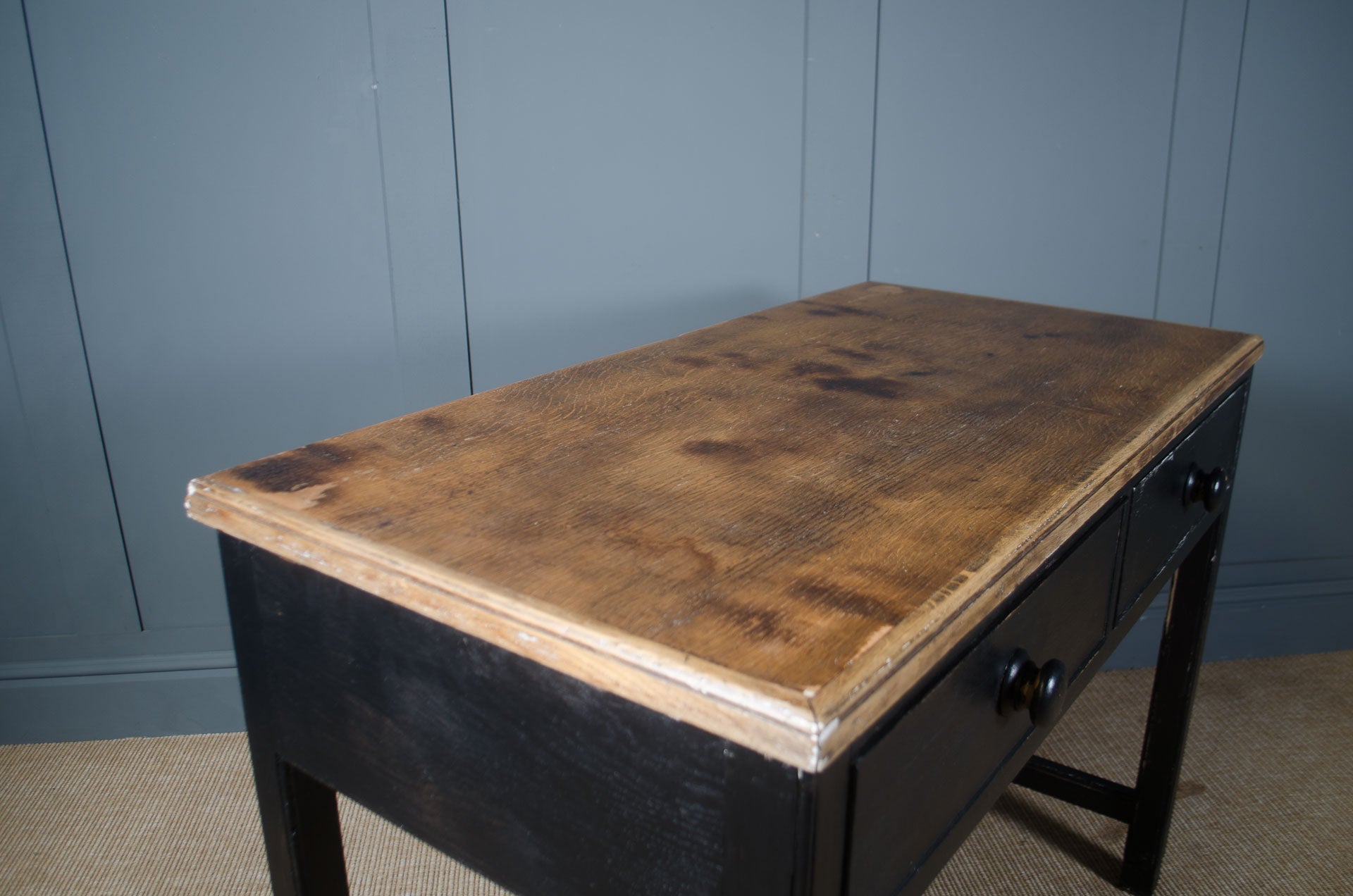 Edwardian ebonised desk