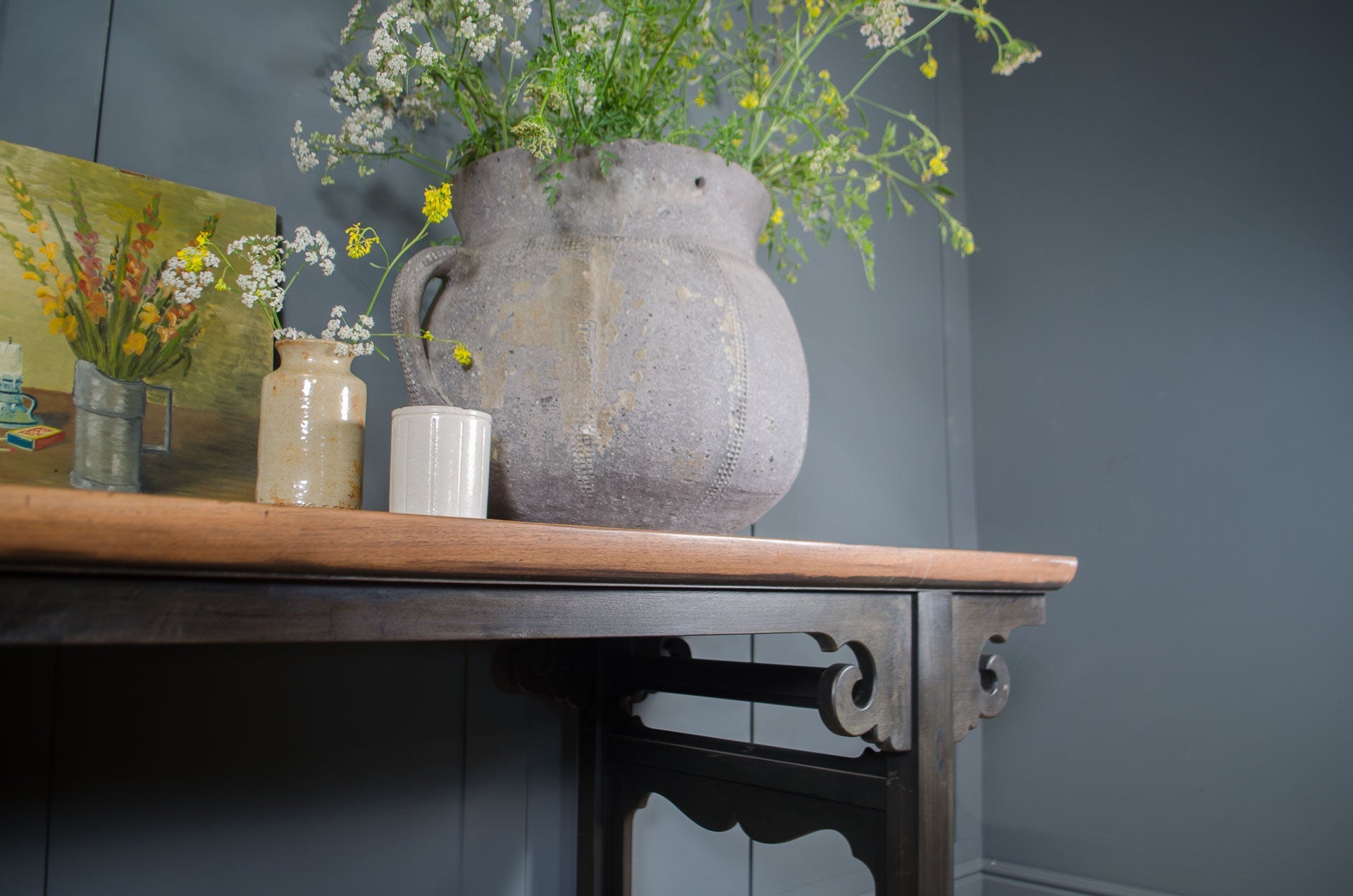 Large Chinese Ebonised Console table