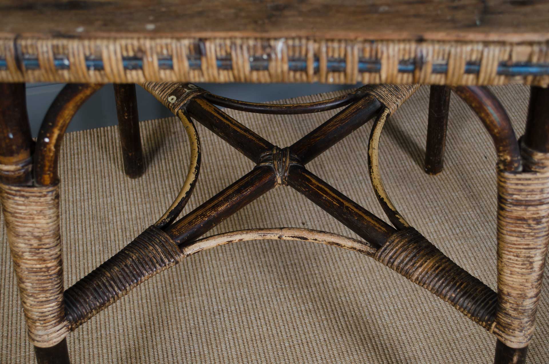 Mid century bamboo table