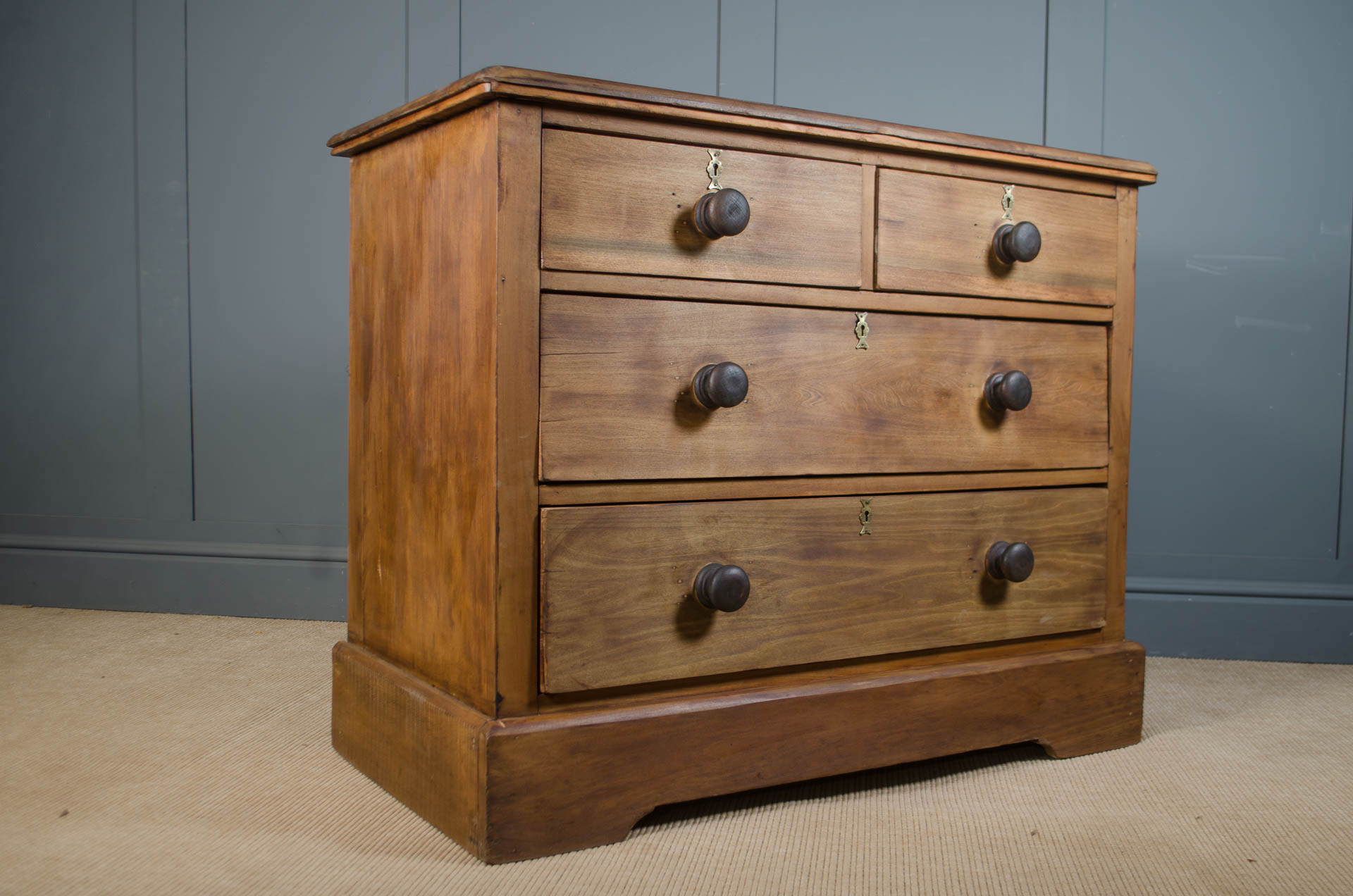 Edwardian Pine Drawers with Shou Sugi Ban Top