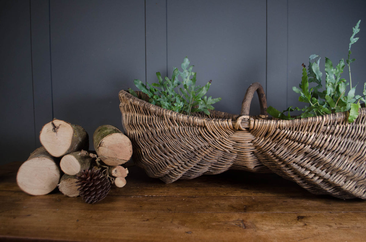 Large 19th Century French Grape Picking Donkey Buttocks Basket