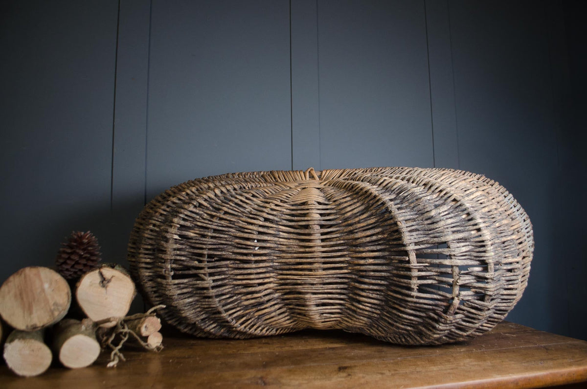 Large 19th Century French Grape Picking Donkey Buttocks Basket