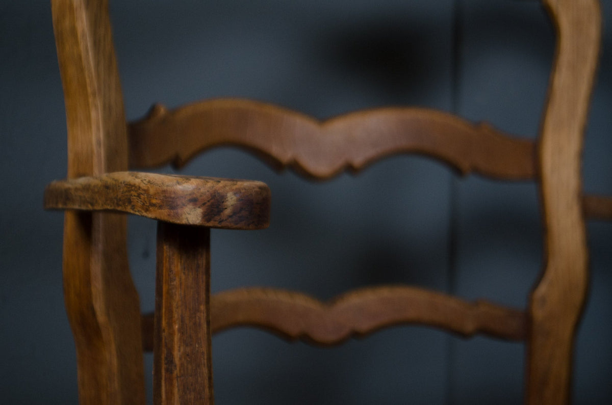 Oak Rush Seat Carver Chair