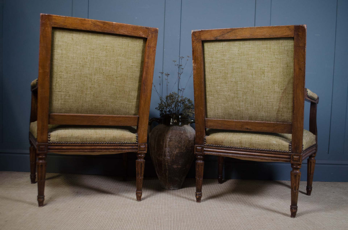 Pair of Early 20th Century French Louis XVI Style Parlour Chairs