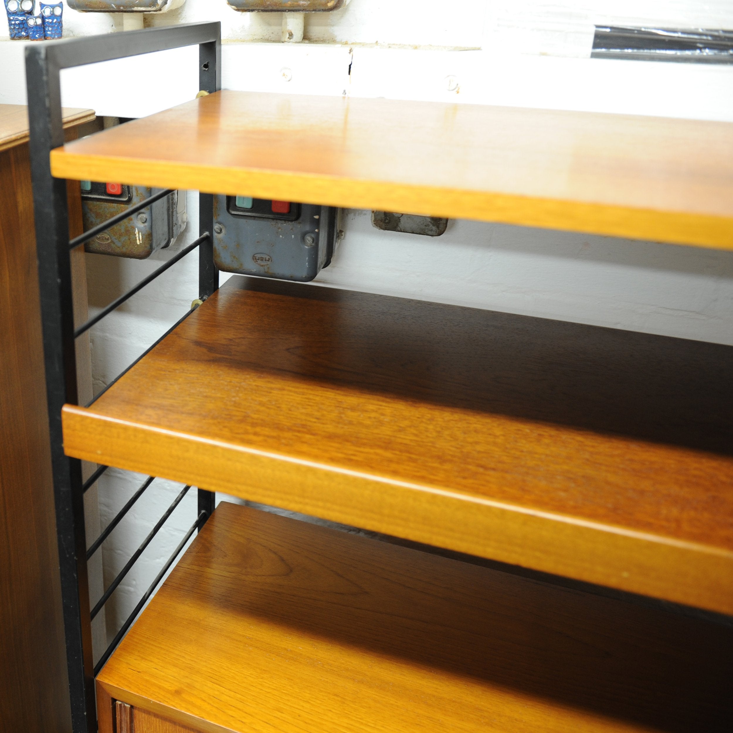 Mid-Century Teak Shelving System with Cupboard Ladderax by Robert Heal for Staples, 1960s