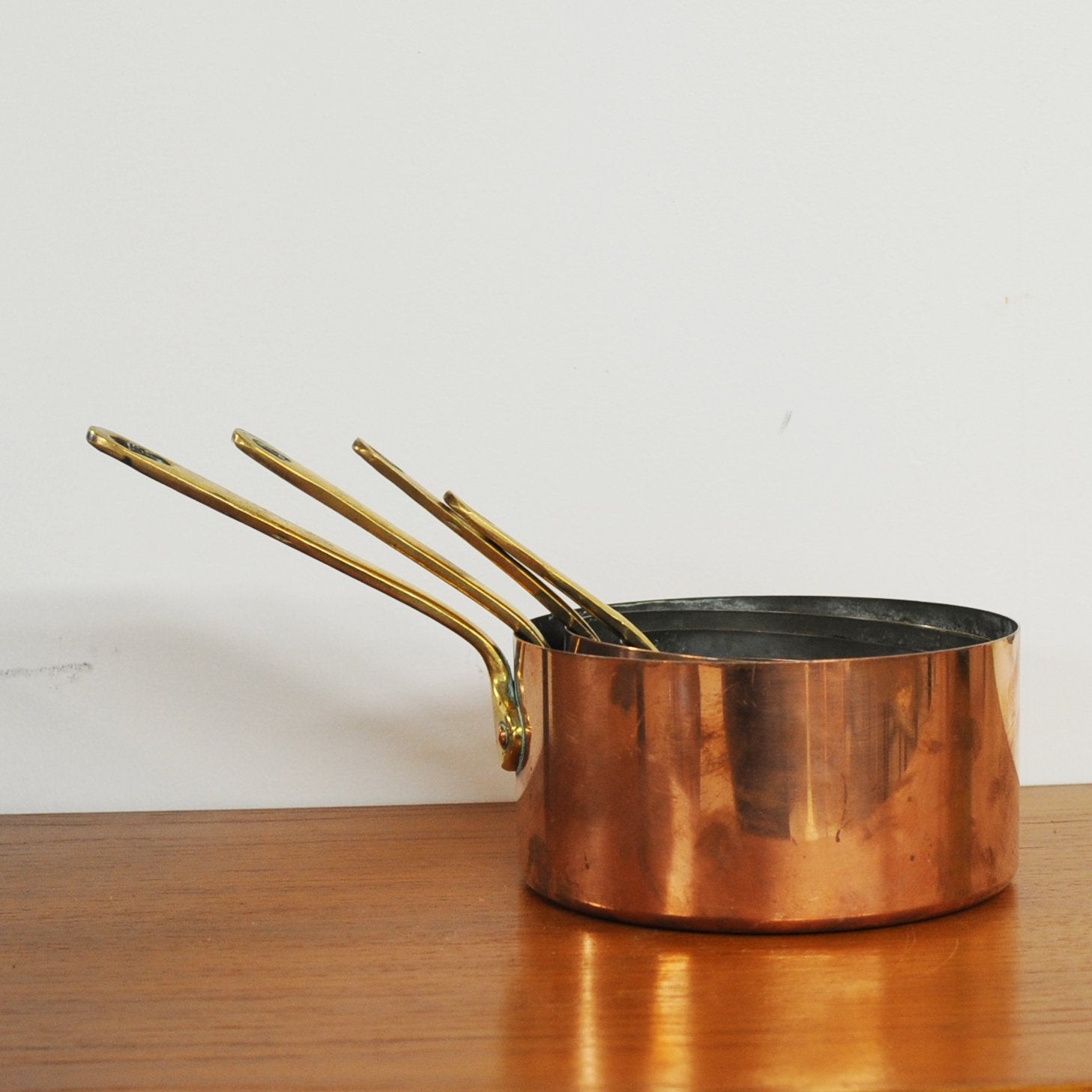 Vintage 1950s French Copper Pans | Set of Four
