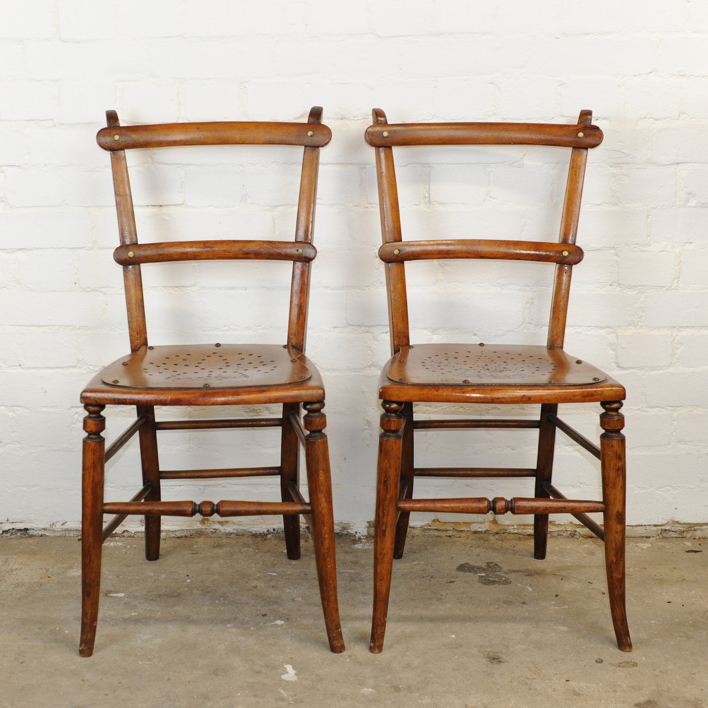 Luterma Estonia Vintage Wooden Dining Chairs | Set of Two