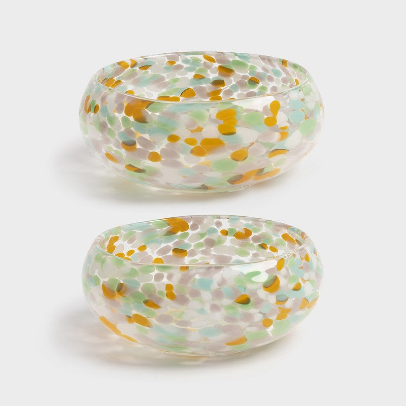 Sunset Confetti Glass Bowl