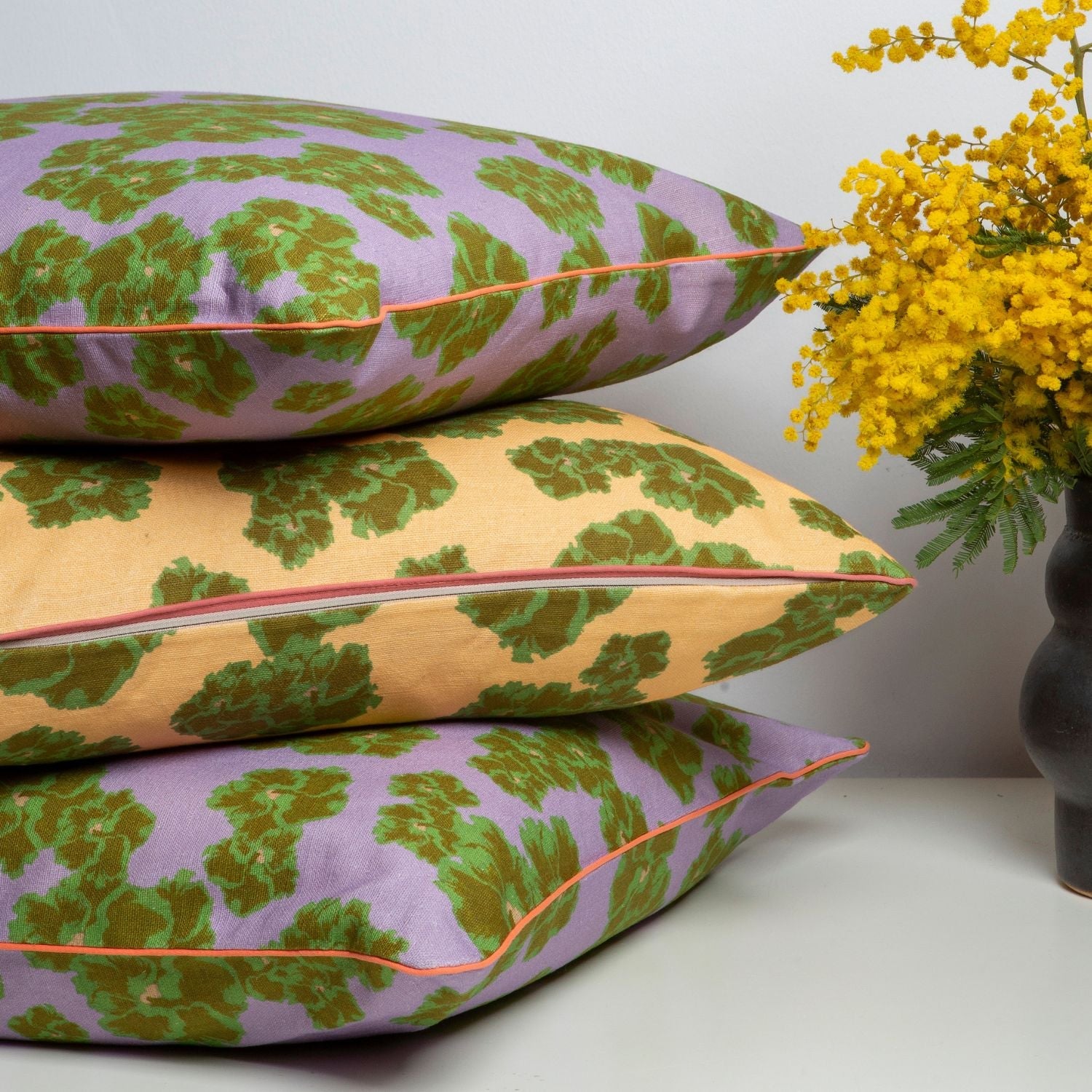 Ronko Hibiscus | Lemon Large Cushion