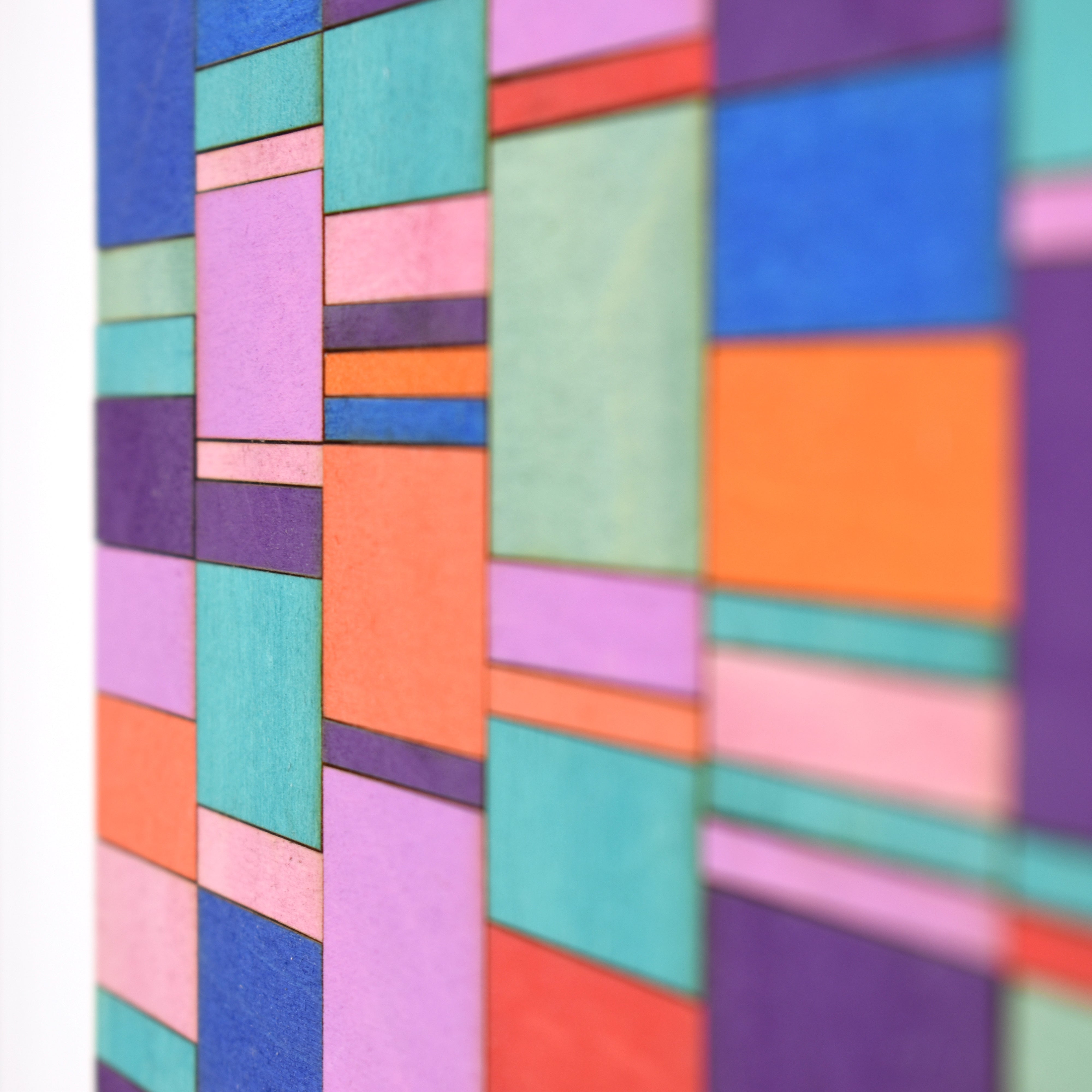 Intersecting Stripe Block Colour Study Painting