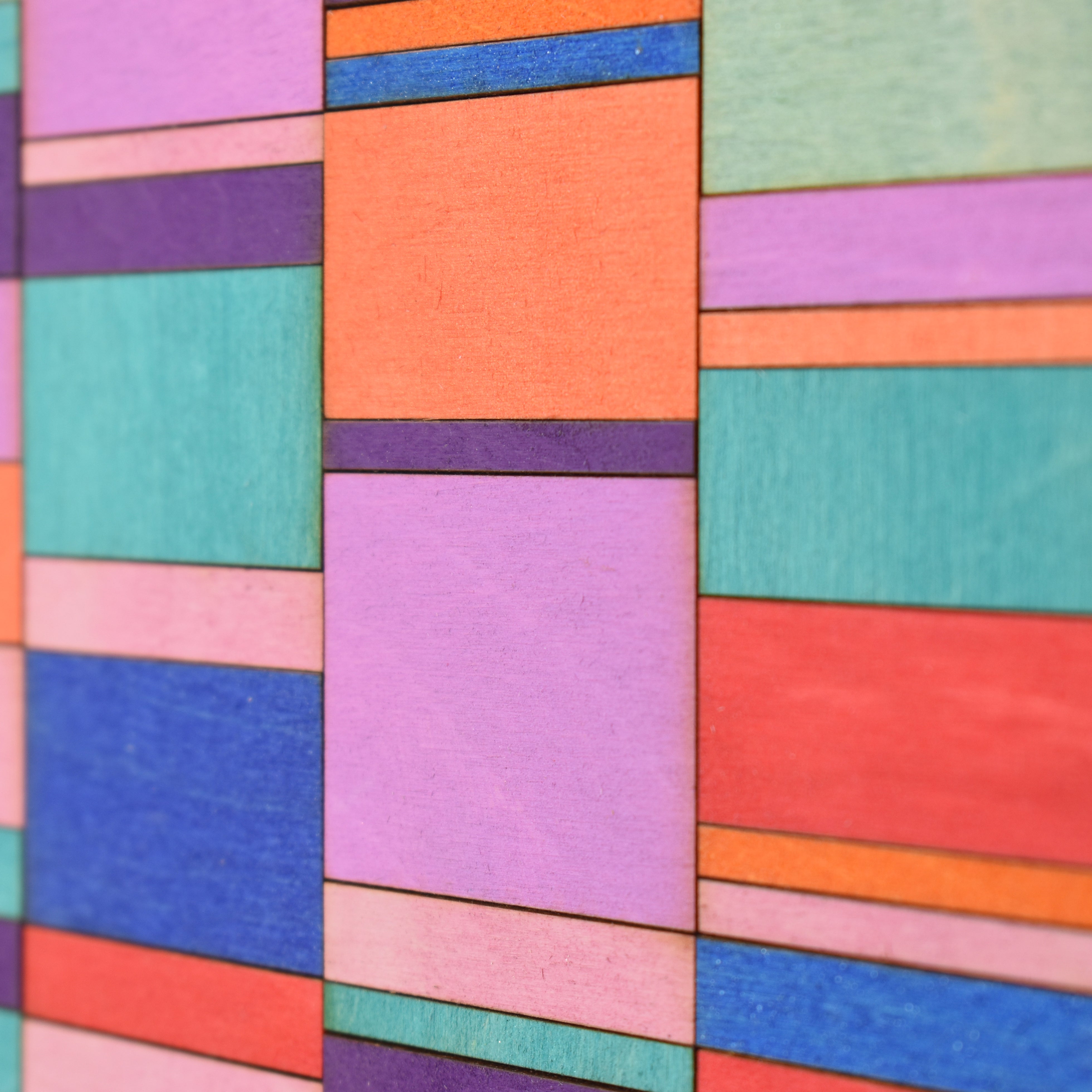 Intersecting Stripe Block Colour Study Painting