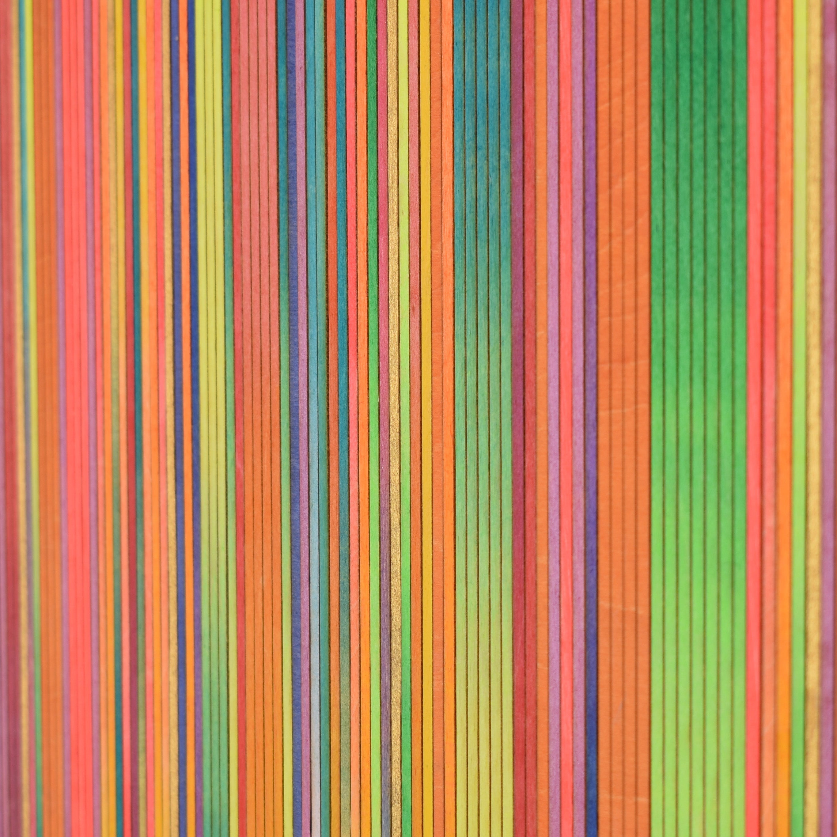 Irregular Narrow Stripe Colour Study Painting