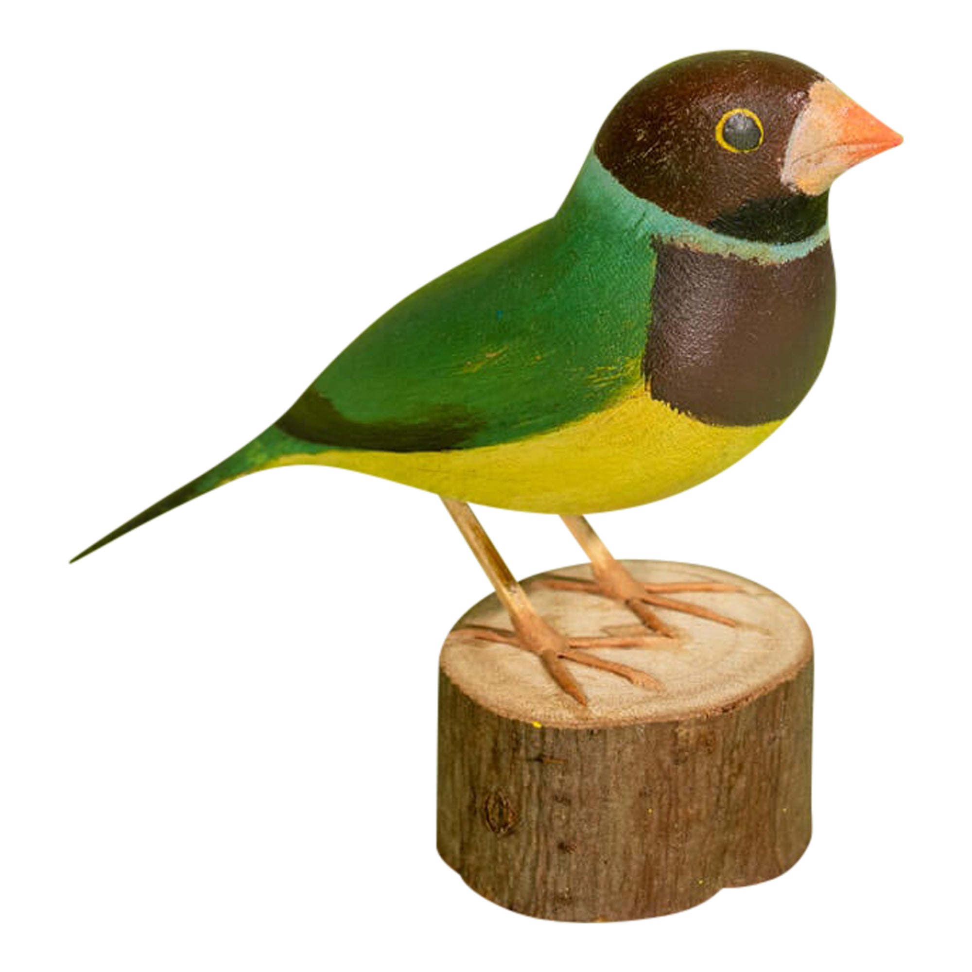 Diamante-de-gould Hand-carved Brazilian Bird Ornament