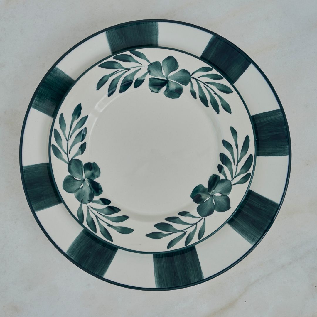 Dinner Plate - Franjas - Teal