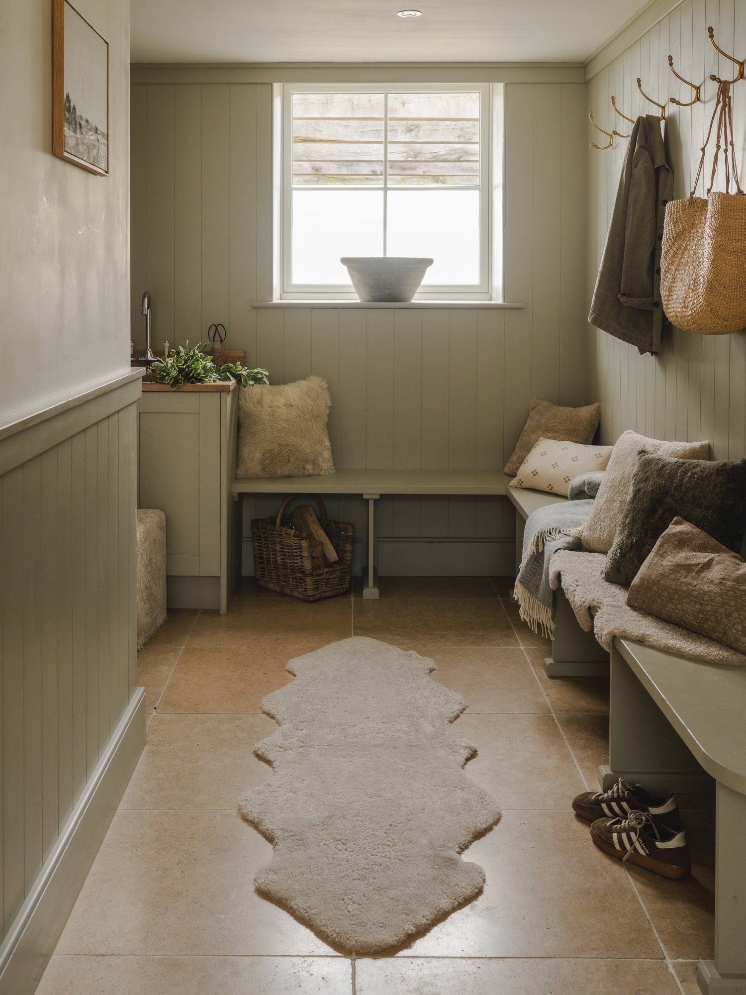 Double Shearling Rug - Cream
