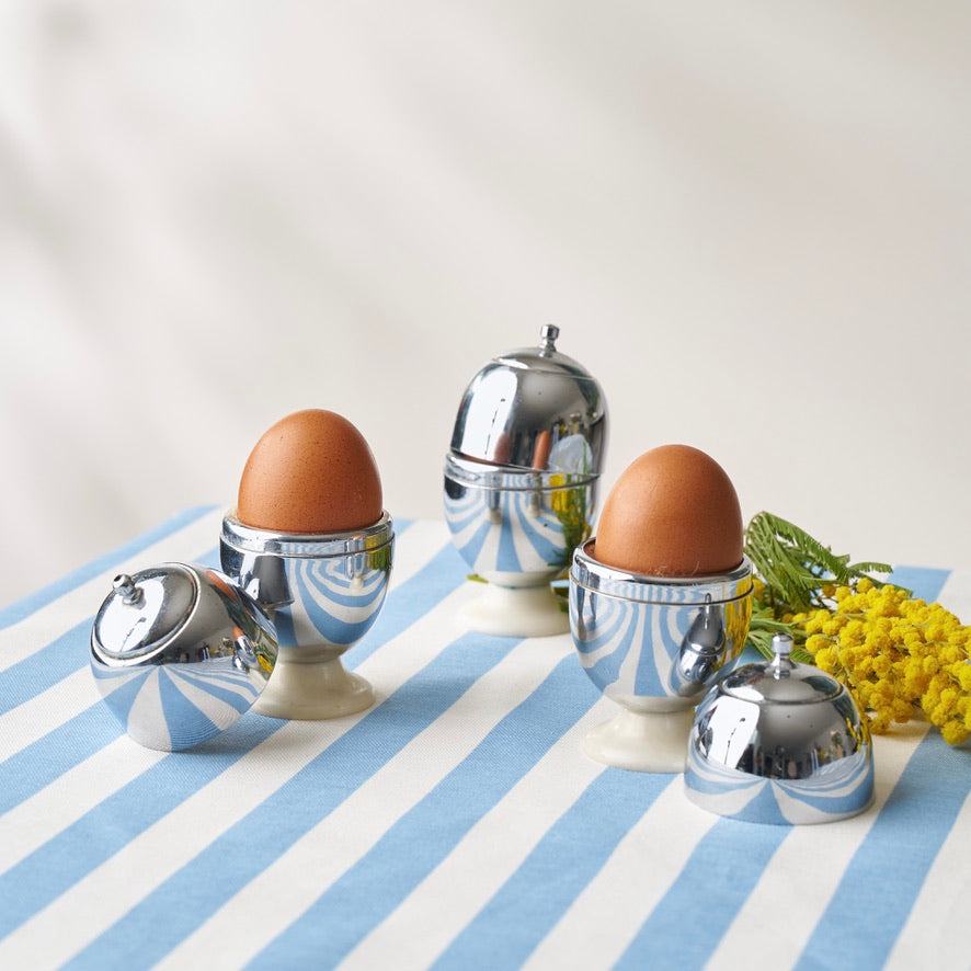 Trio of 1960's egg coddlers