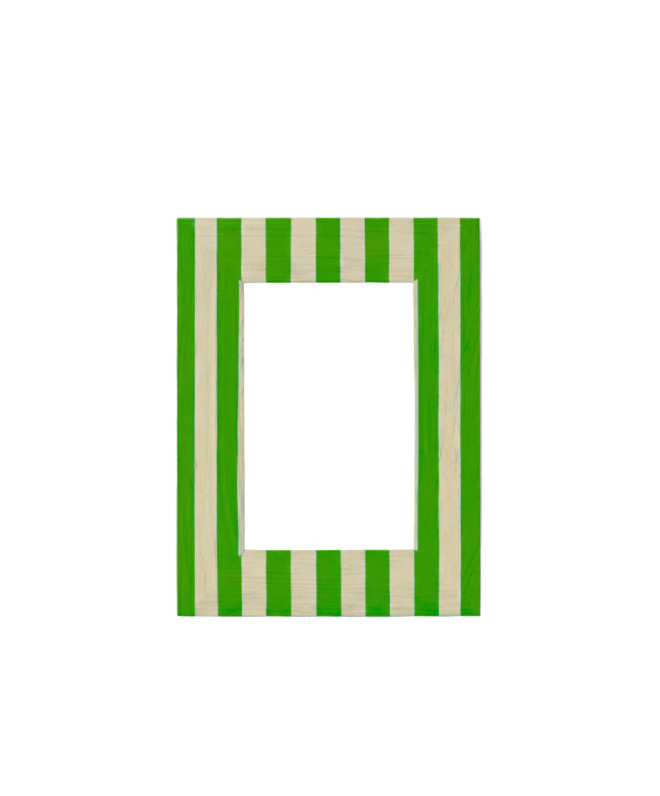Upcycled Hand-painted Stripe Eco-Wooden Photo Frame 5x7"
