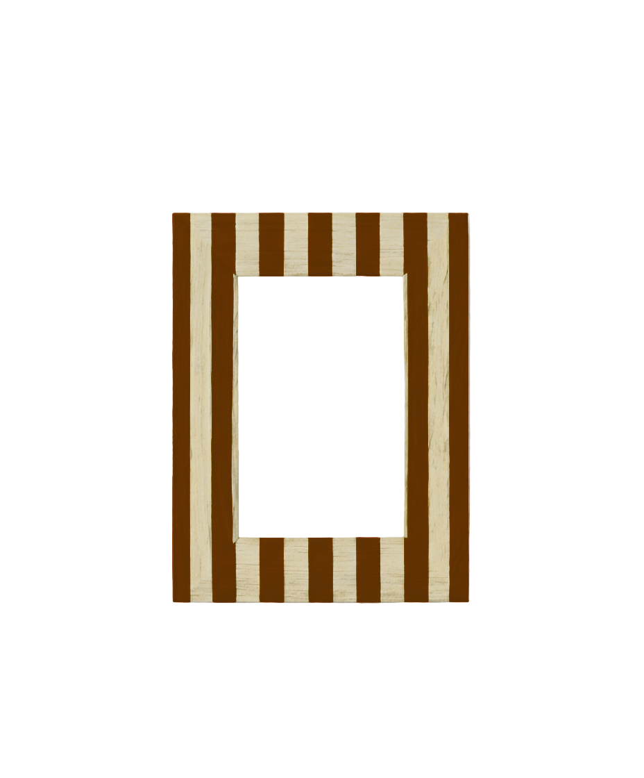 Upcycled Hand-painted Stripe Eco-Wooden Photo Frame 5x7"