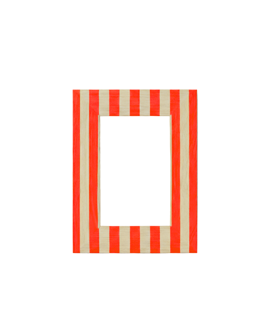 Upcycled Hand-painted Stripe Eco-Wooden Photo Frame 5x7"