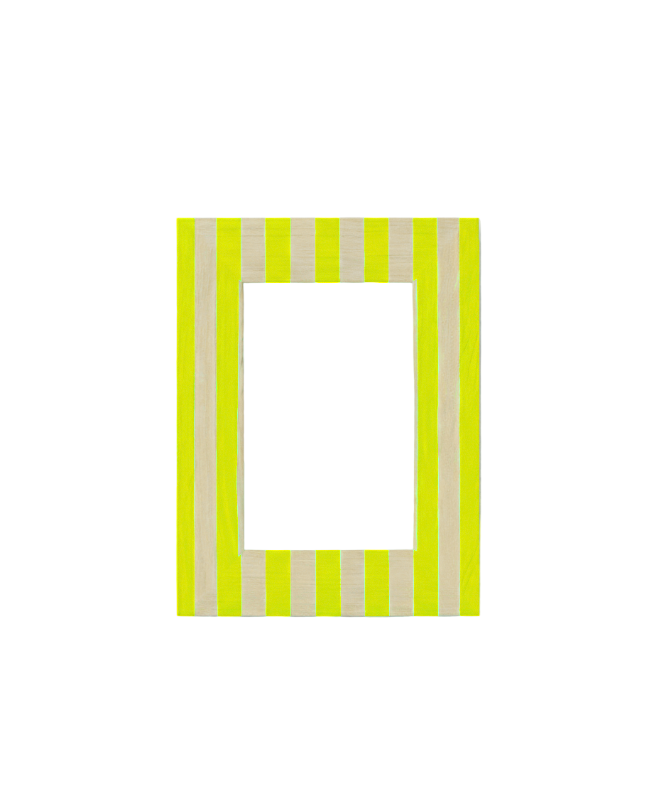 Upcycled Hand-painted Stripe Eco-Wooden Photo Frame 5x7"