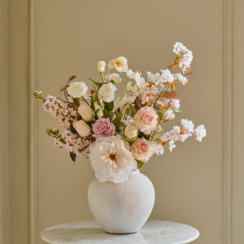 Emily - Faux Flower Arrangement - Whites & Pinks