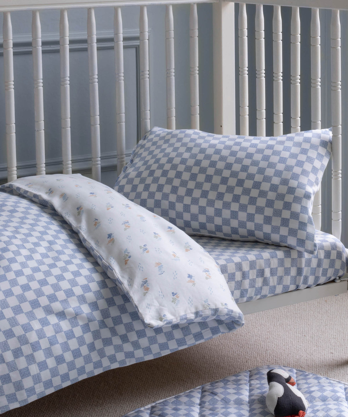 Organic Cotton Cotbed Bedding Set - Waves