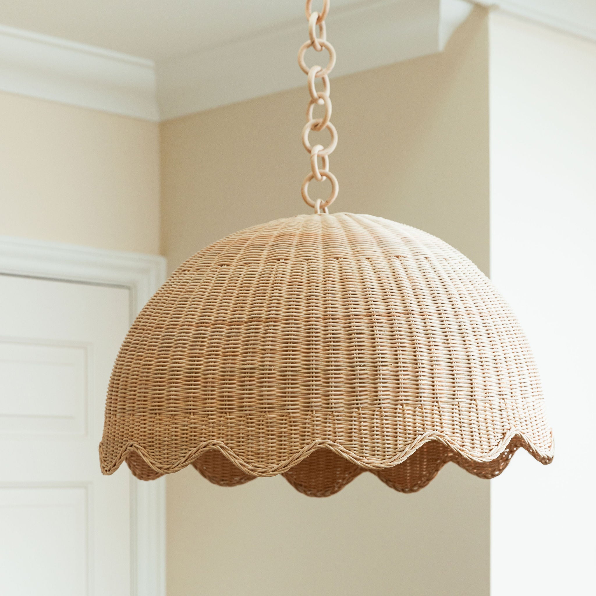 Etta Scalloped Pendant Shade Large (Natural)