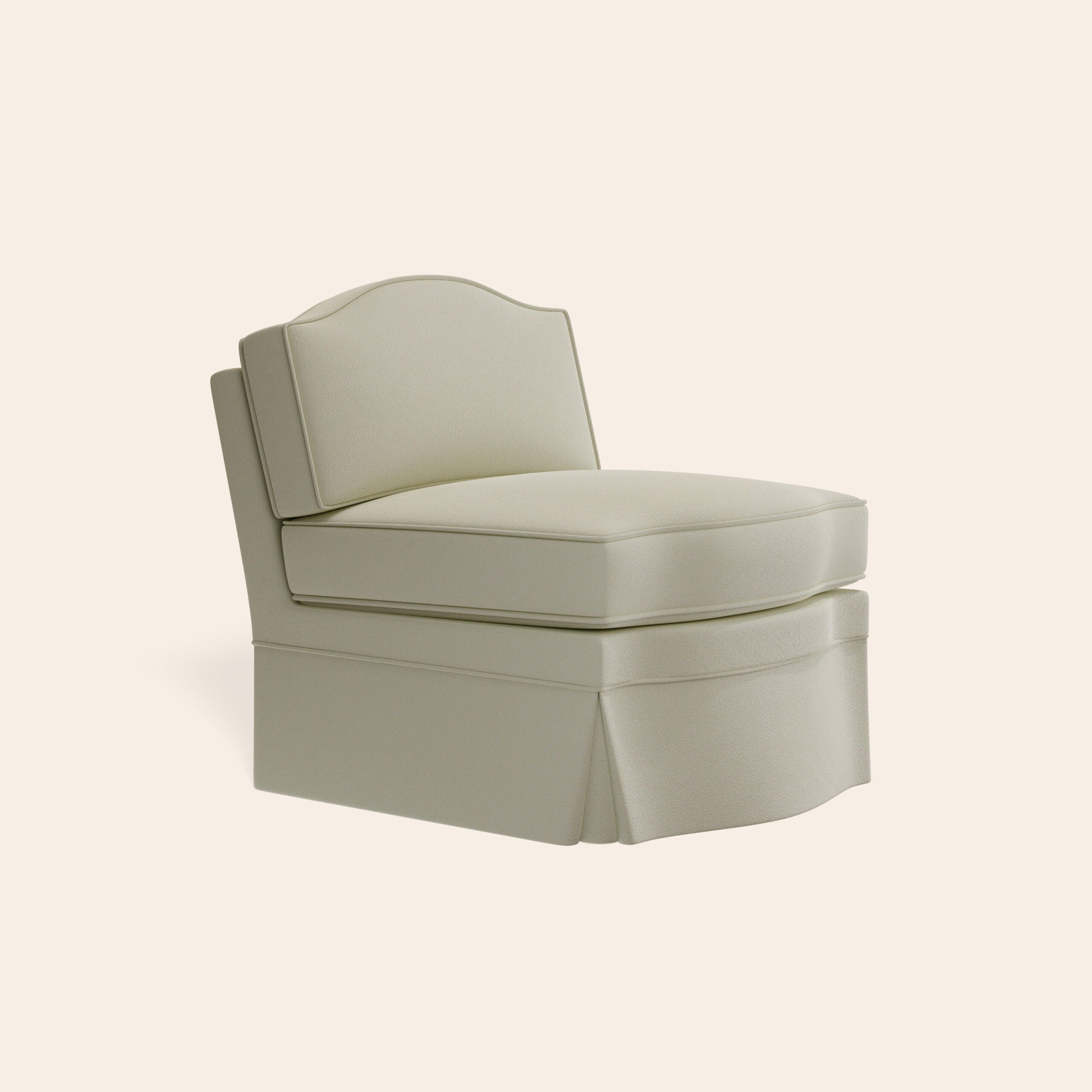 Felix Slipper Chair, Nougat Boucle