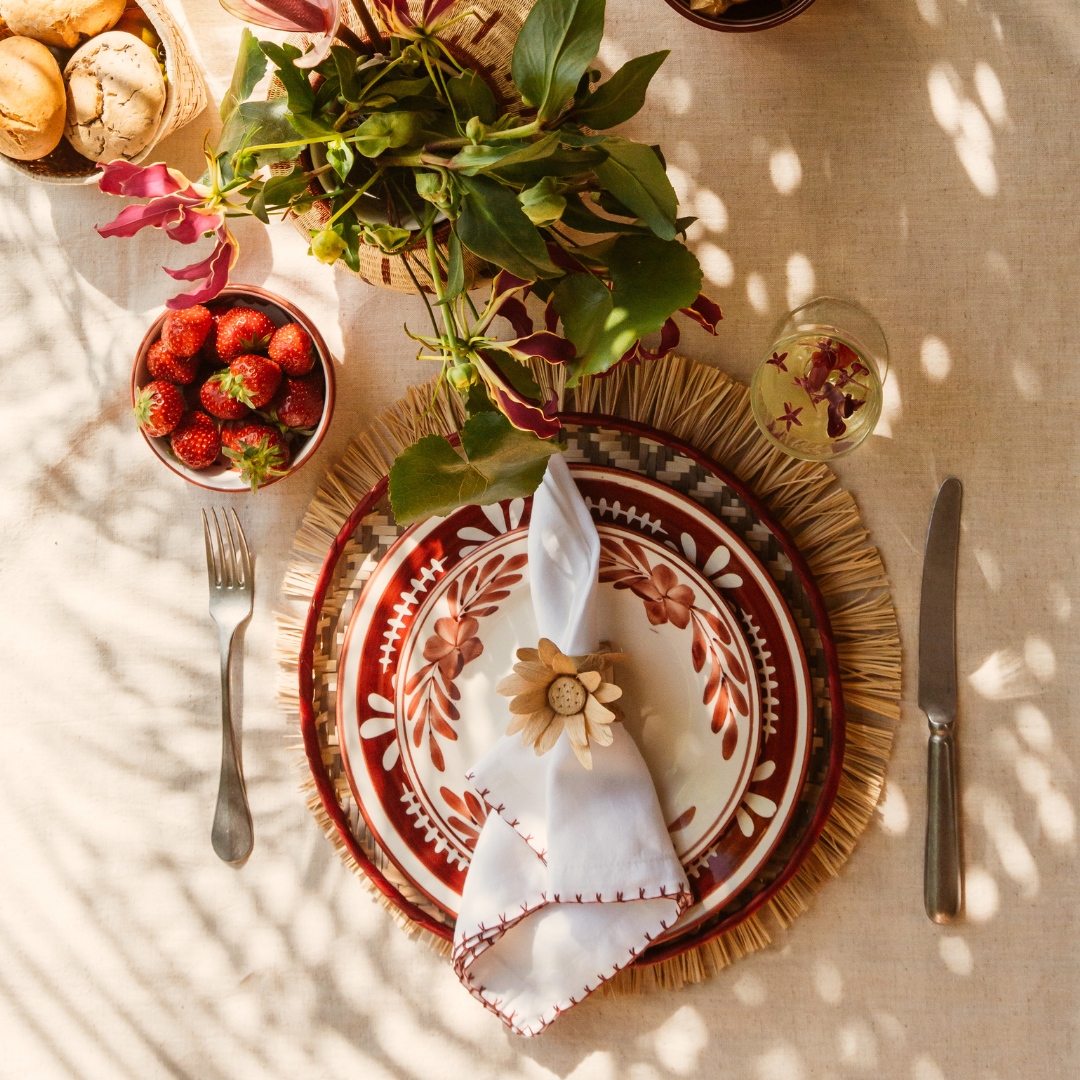 Flor Side Plate | Rust Red