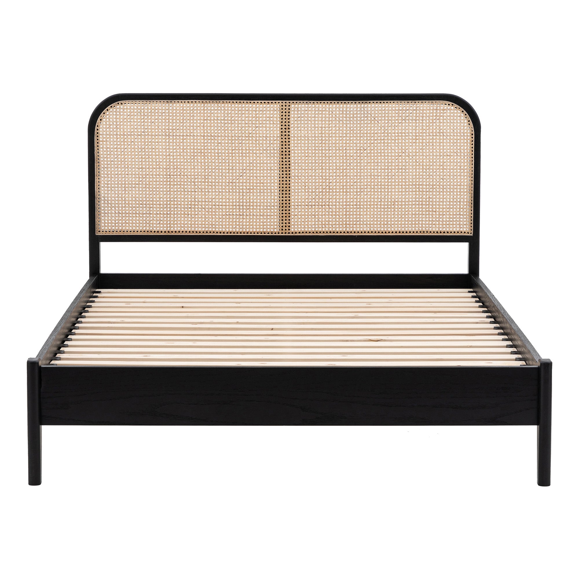 Modern Black Rattan Bed