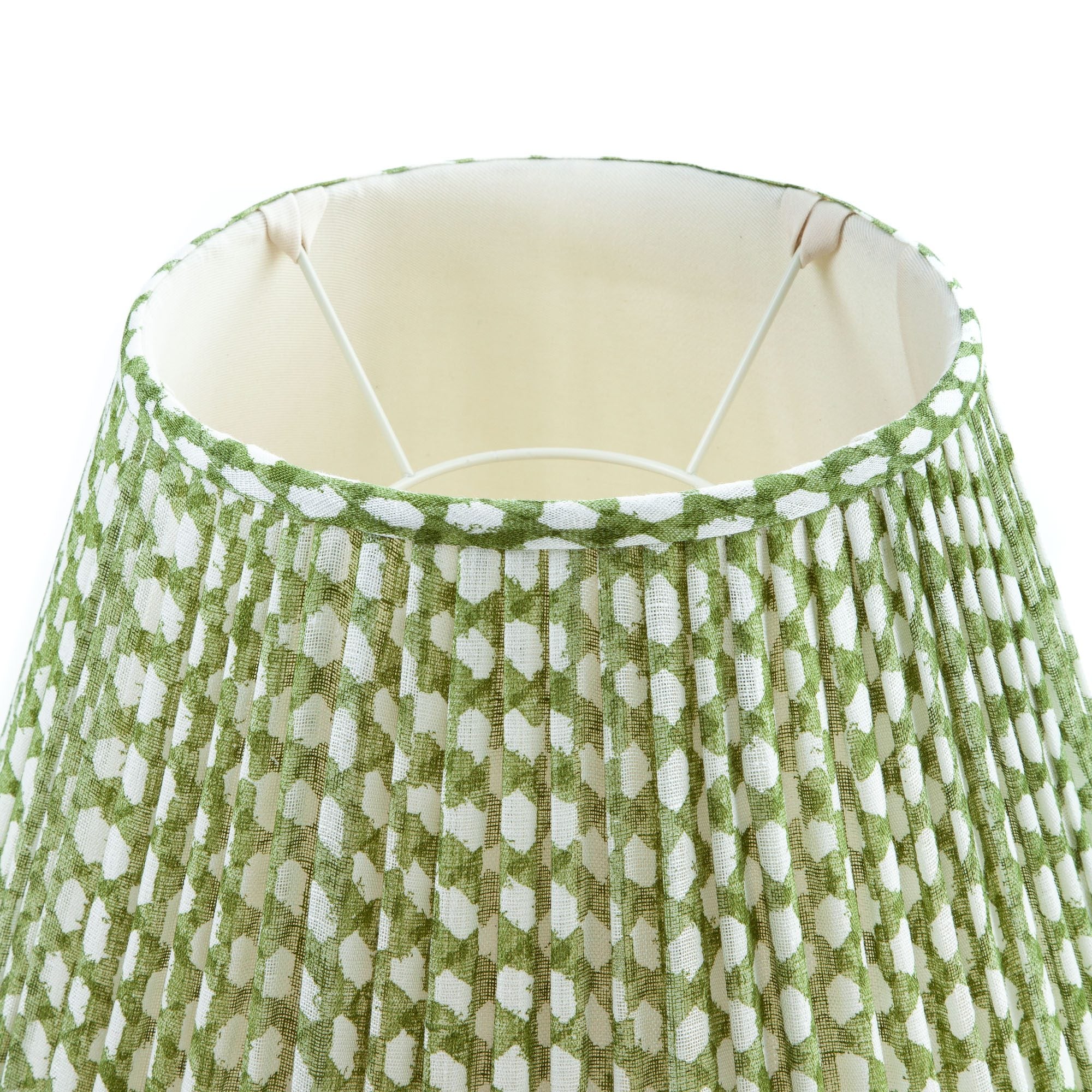 Wicker Green Linen Lampshade